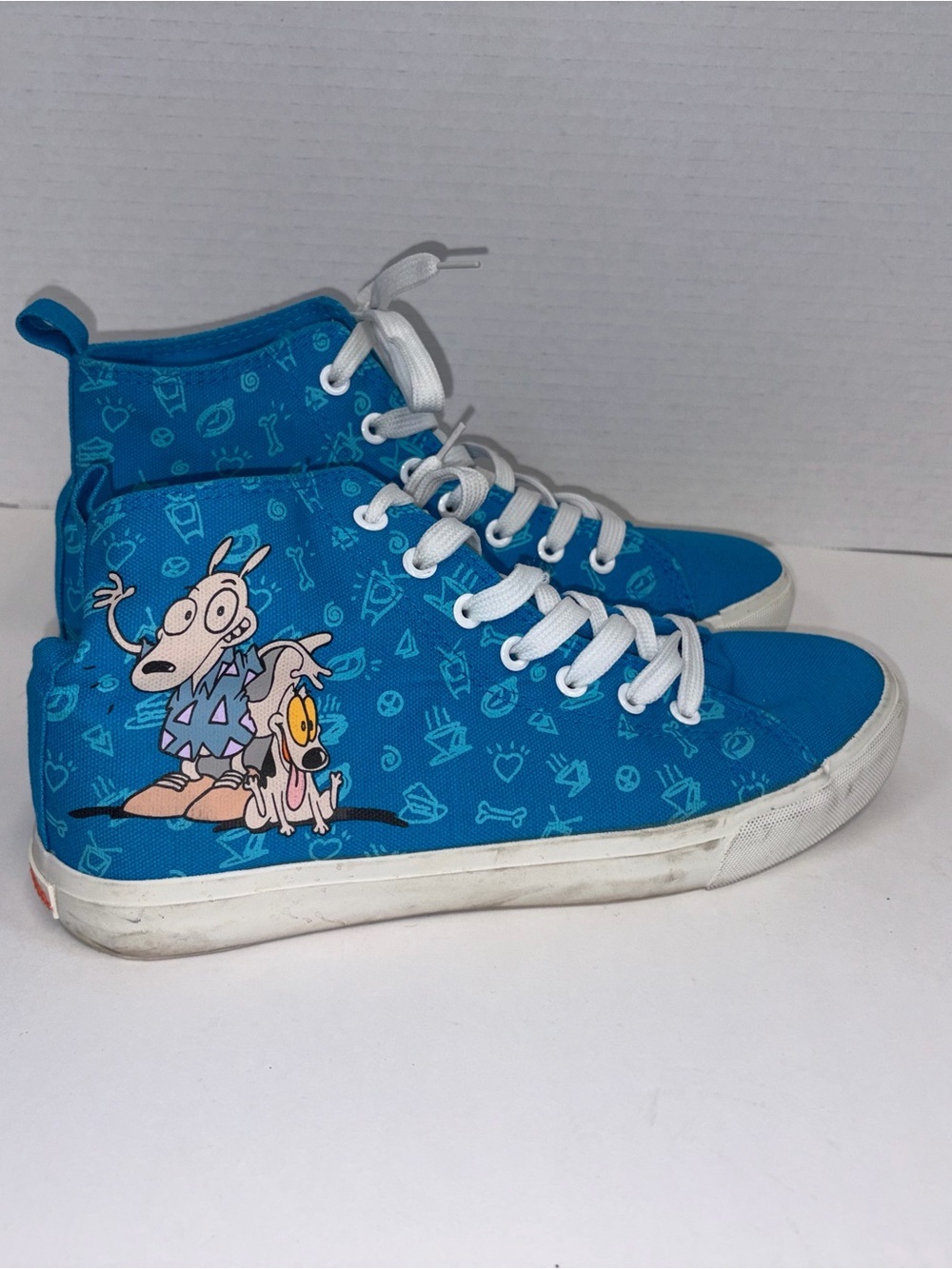 Nickelodeon Blue High-Top Sneakers with Cartoon Graphic